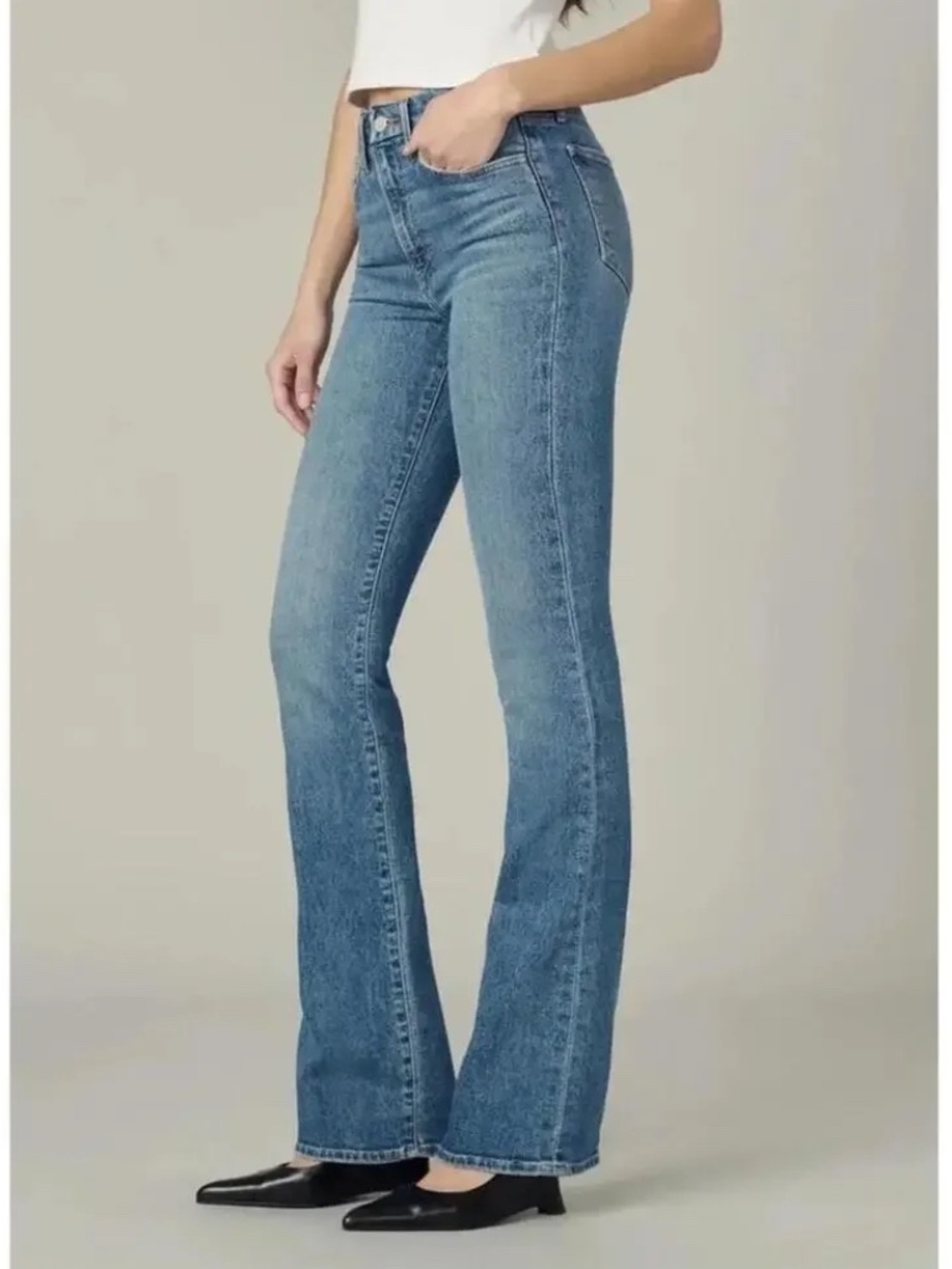 Joe's Jeans High Rise Flare Anita with Yoke Size 31 Like New Back to School